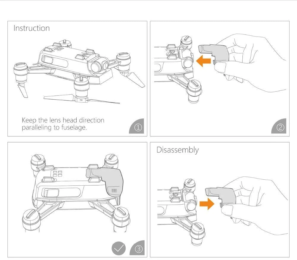 PGY TECH P-SP-119 Gimbal Protector for Spark(Transparent) PGY TECH P-SP-119 Gimbal Protector For Spark(Transparent) -Djinyc Shop 613LLuou7hL. AC SL1000